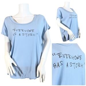 good YOUman Oversized High Low Hem Drop Shoulder Graphic Print Tee SZ XS/S $79
